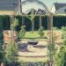 Garden arches in a beautiful garden